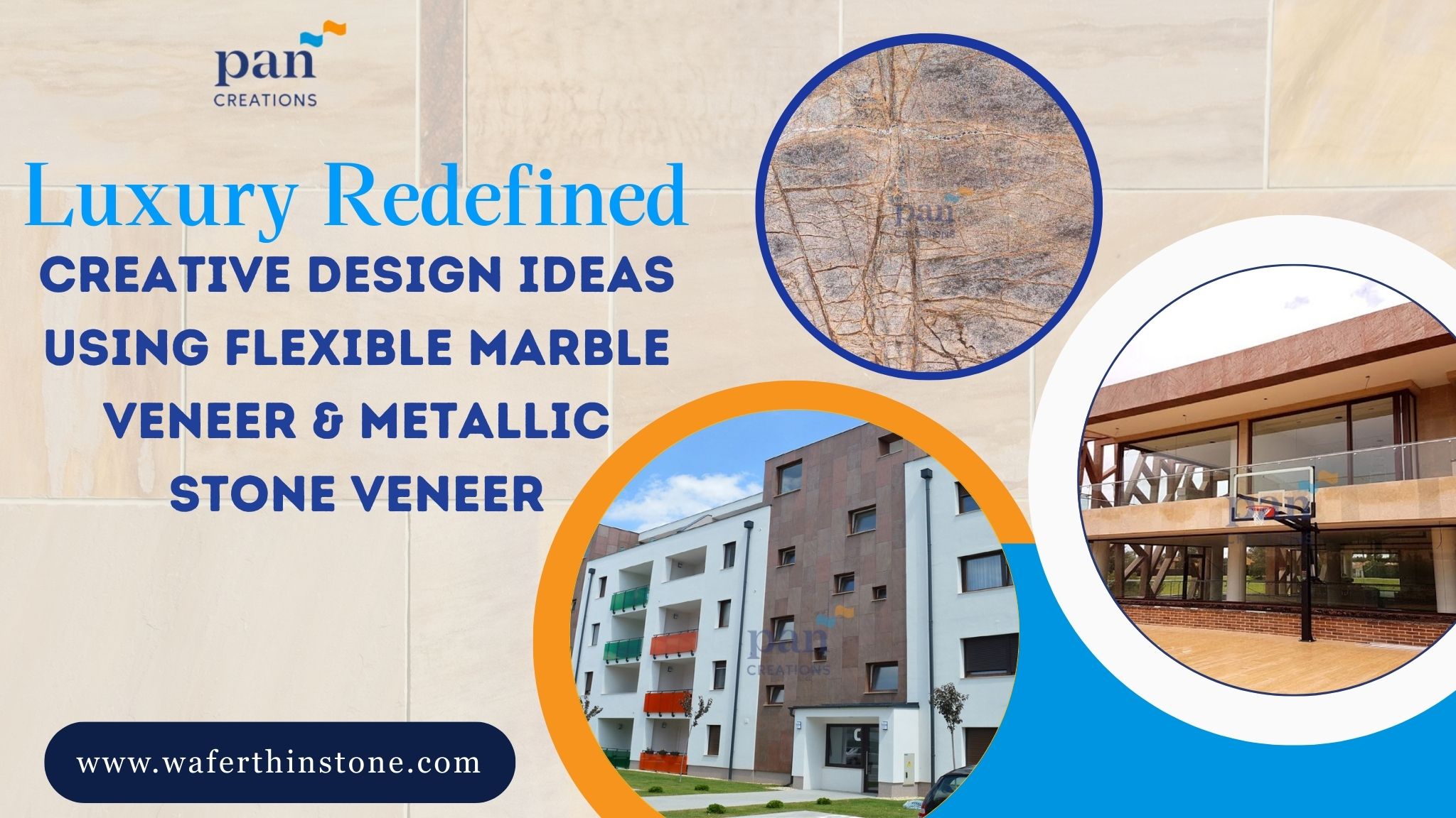 Creative Design Ideas Using Flexible Marble Veneer & Metallic Stone Veneer