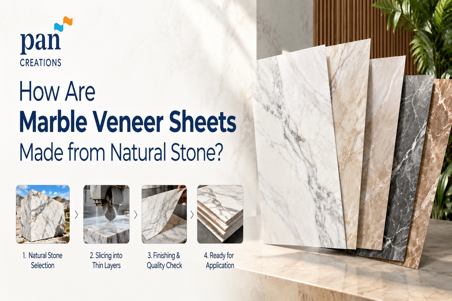 How Are Marble Veneer Sheets Made from Natural Stone